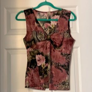 Sleeveless floral top